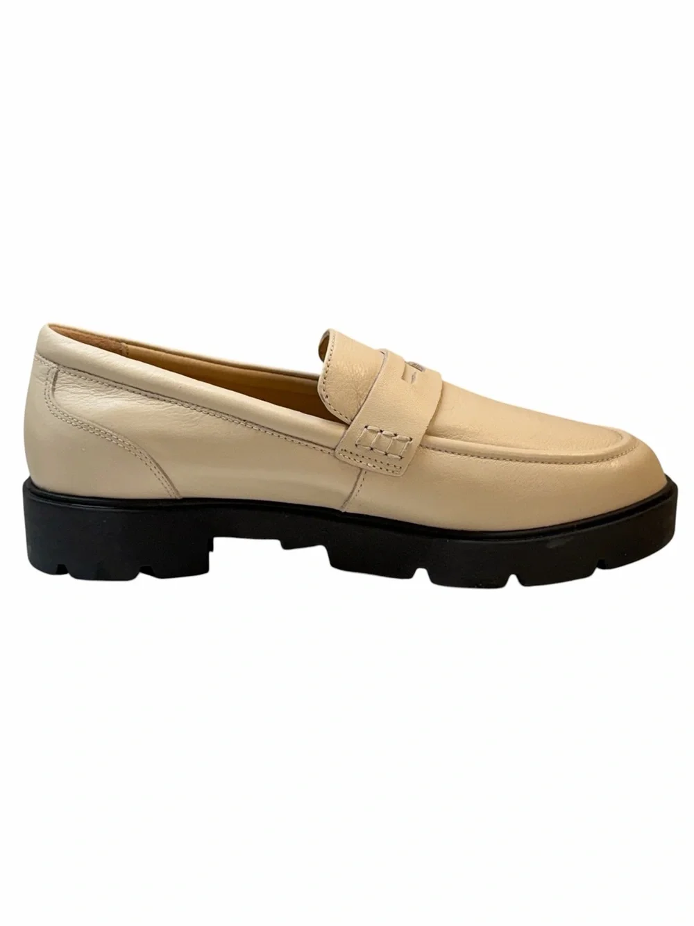 ABEO Boulevard Sand Leather Lug Sole Loafers 8.5 Neutral $180